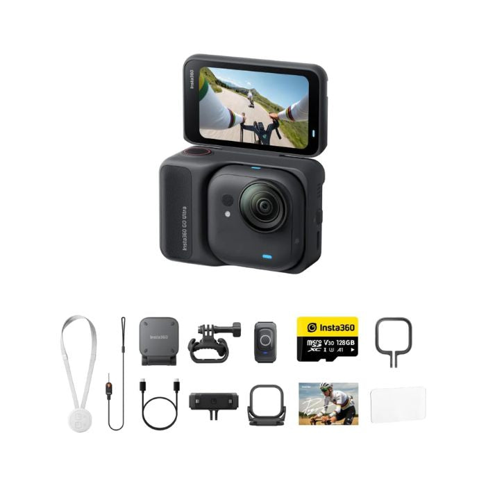 Insta360 GO Ultra Premium Cycling Bundle Midnight Black - INST-CINSABEA-PCBDL-B | Camera Insta360 GO Ultra Premium Cycling Bundle Midnight Black - INST-CINSABEA-PCBDL-B | Camera